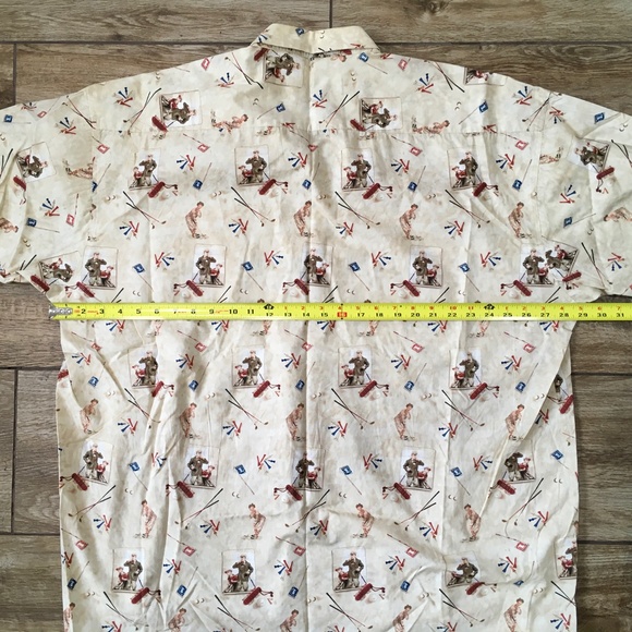 Golf Print Mens Shirt 2X - Picture 5 of 7